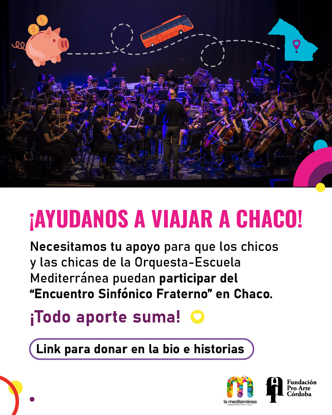 Ayúdanos a viajar a Chaco! – Orquesta Escuela Mediterránea