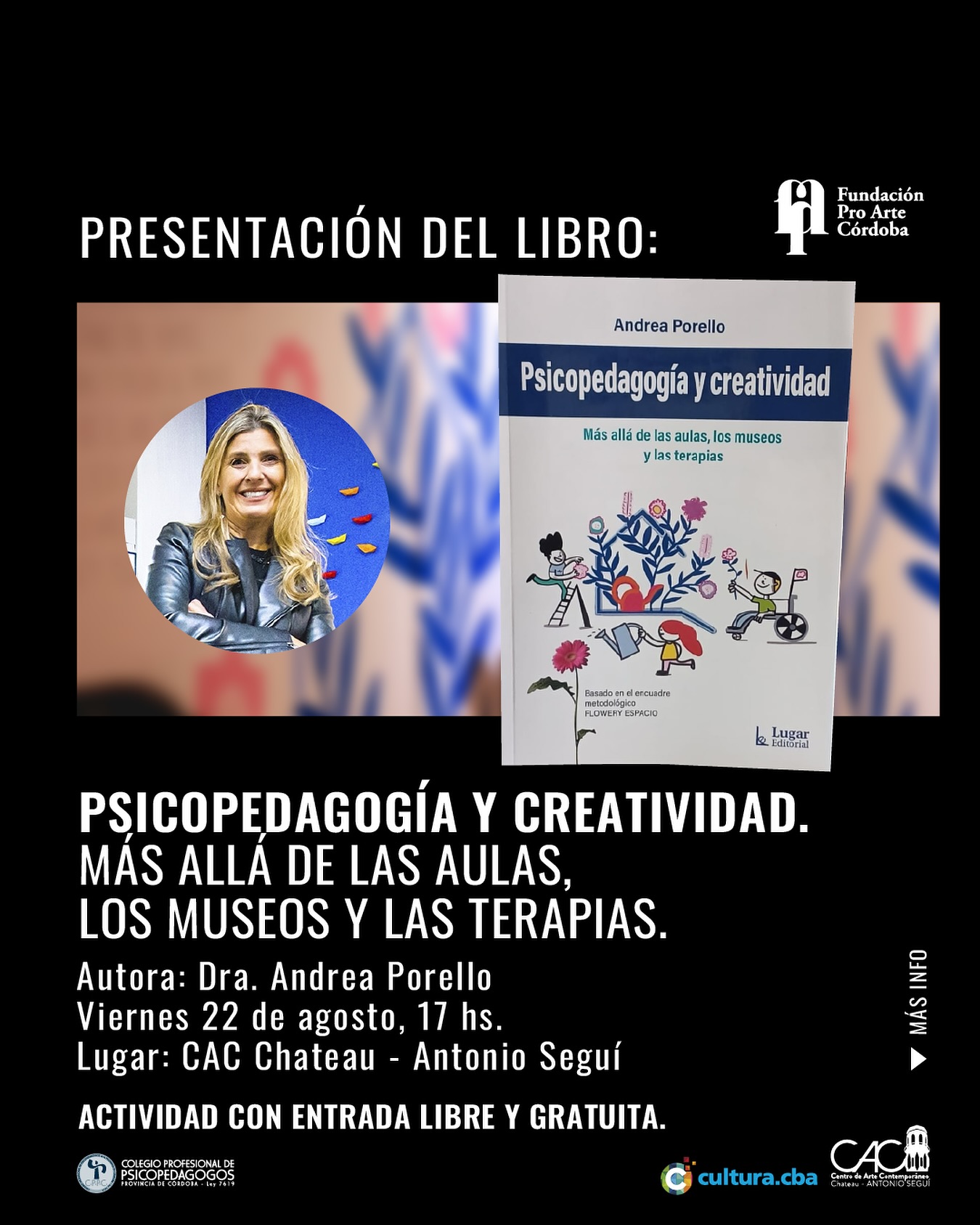 Presentación del libro: Psicopedagogía y creatividad. Más allá de las aulas, los museos y las terapias.