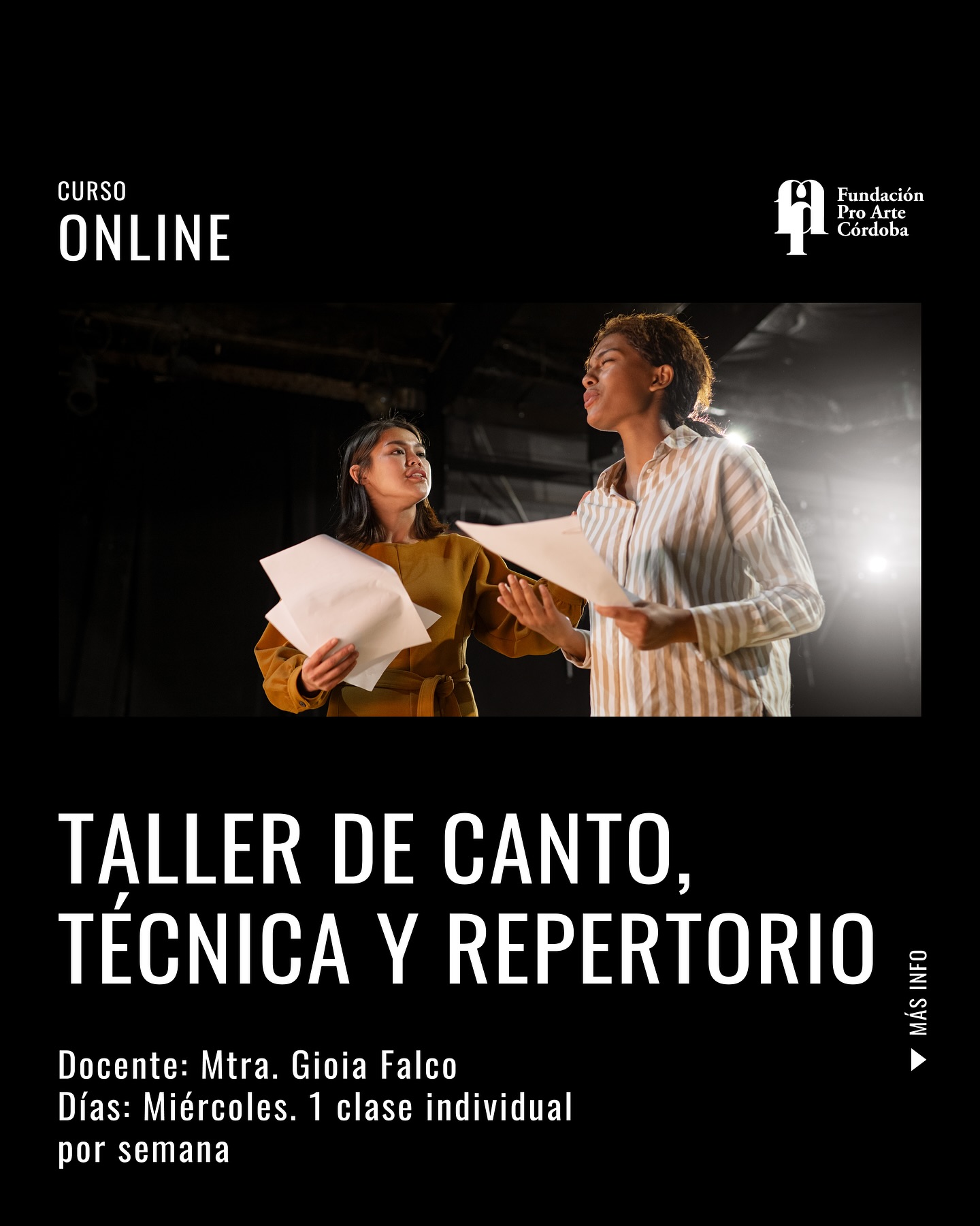 Taller de canto, técnica y repertorio